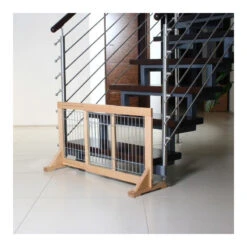 Barrière Réglable En Bois Pour Séparation De Pièces -Animalin Boutique barriere reglable en bois pour separation de pieces 1