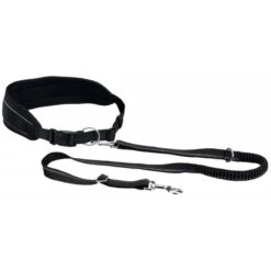 Ceinture + Laisse Réglables (Coloris Gris / 75-120 Cm)