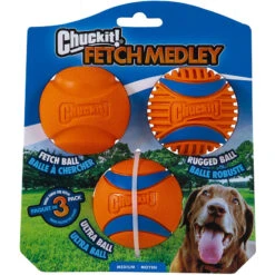Combo Chuckit! Lot De 3 Balles (3-Pack Fetch Medley) -Animalin Boutique combo chuckit lot de 3 balles 3 pack fetch medley 3