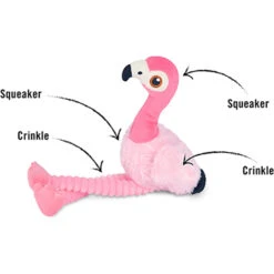 Flamant Rose - Fait Main - Sifflet Intégré -Animalin Boutique jouets exotiques et ecologiques fetching flock plush toy collection 7